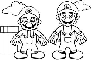 Coloriage Mario Et Luigi A Imprimer Gratuit Dessiner Sur Internet Gratuit Az Coloriage