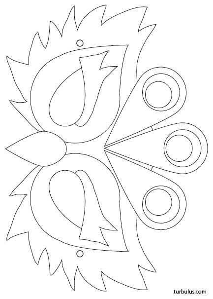 Coloriage Masque Carnaval à Imprimer Masque   Imprimer En Noir Et Blanc   Colorier Puis Découper