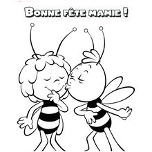 Coloriage Maya L Abeille Gratuit Coloriages Willy   Colorier Fr Hellokids