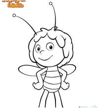 Coloriage Maya L Abeille Gratuit Coloriages Willy   Colorier Fr Hellokids