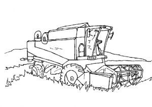 Coloriage Moissonneuse Batteuse à Imprimer Coloriage Tracteur Avec Pelle Et Remorque