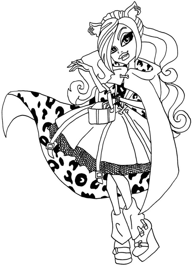 Coloriage Monster High Catty Noir Coloriage Monster High Baby Catty Noir