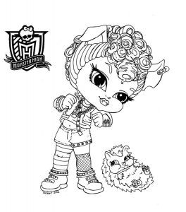 Coloriage Monster High Catty Noir Coloriage Monster High Baby Catty Noir