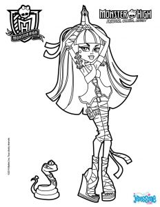 Coloriage Monsterhigh Coloriages Cleo De Nile Et Hissette Le Cobra Fr Hellokids