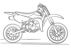 Coloriage Moto Trial Motorcycle Coloring Pages