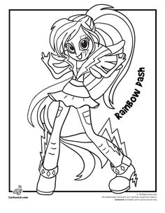 Coloriage My Little Pony Equestria Girl A Imprimer Rarity Coloring Page