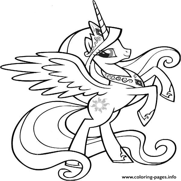 Coloriage My Little Pony Princesse Luna Princess Celesia My Little Pony Coloring Pages Printable