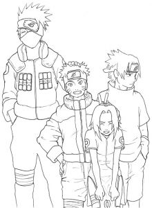 Coloriage Naruto Kakashi Coloriage Naruto Kakashi