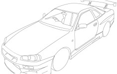 Coloriage Nissan Gtr Coloring Pages Nissan Gtr Unique Coloriage Nissan Skyline R34