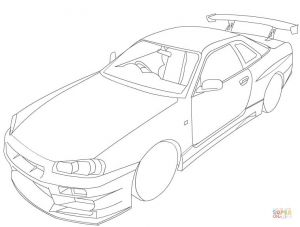 Coloriage Nissan Gtr Coloring Pages Nissan Gtr Unique Coloriage Nissan Skyline R34