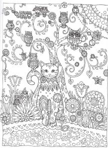 Coloriage Numéroté Adulte 590 Best Color Pages Cats Images On Pinterest