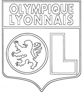 Coloriage Olympique Lyonnais Coloriage écusson Olympique Lyonnais   Imprimer