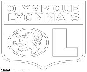 Coloriage Olympique Lyonnais Coloriage Embl¨mes De Ligue Fran§aise De Football Ligue 1   Imprimer