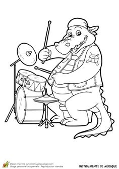 Coloriage orchestre Coloriage Instrument De Musique Le Piano Instruments