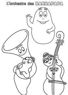 Coloriage orchestre Disegni Da Colorare Barbapapa Barbapapa Pinterest