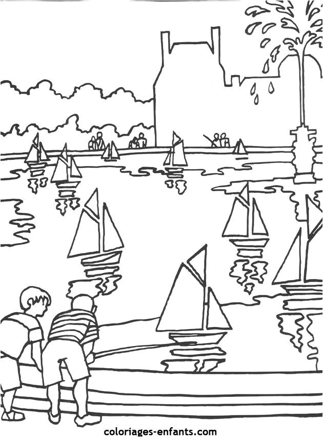 Coloriage Outils De Jardinage Coloriage Du Jardin Du Luxembourg