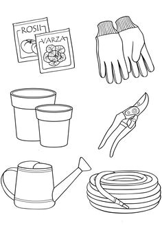 Coloriage Outils De Jardinage Kr³lowa Elf³w A On Pinterest