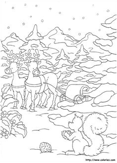 Coloriage Paysage De Noel Coloring De No L