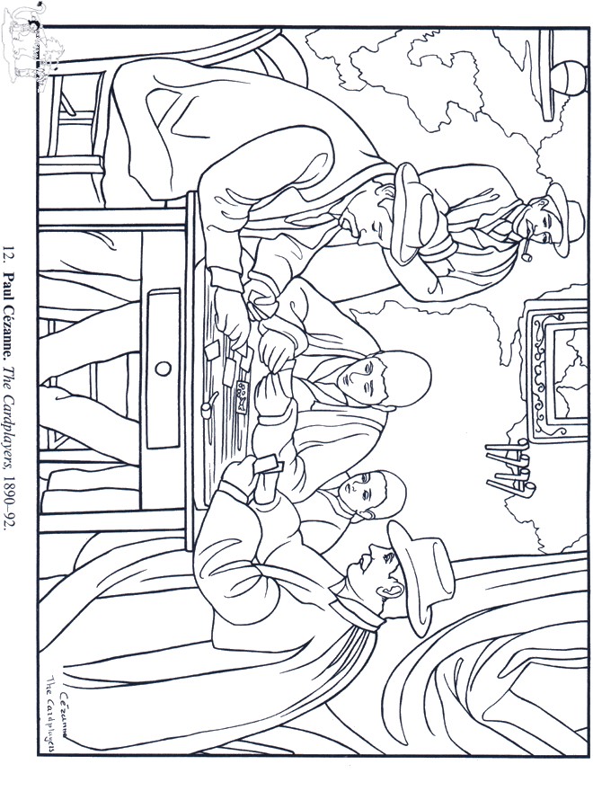 Coloriage Peintre Celebre the Cardplayers" by Cézanne This Site Makes You Sit Through A Short