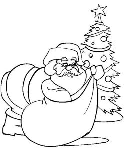 Coloriage Pere Noel Et Ses Rennes Dessin Colorier A Imprimer Pere Noel Et Ses Rennes