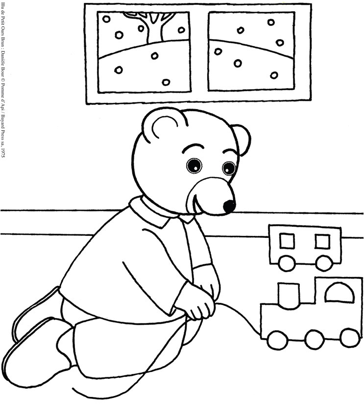 Coloriage Petit Ours Brun à Imprimer Coloriage Petit Ours Brun Noel