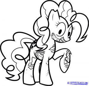 Coloriage Pinkie Pie How to Draw Zombie Pinkie Pie My Little Pony Step by Step Zombies