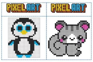 Coloriage Pixel Art A Imprimer Fichier Mod¨les Pixel Art Pour Les Temps D Autonomie