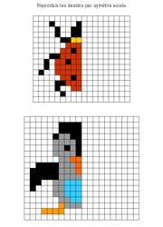 Coloriage Pixel Art A Imprimer La Symétrie Par Le Pixel Art