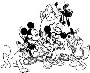 Coloriage Pluto à Imprimer De Coloriage De Mickey Et Minnie Gratuit Coloriage De