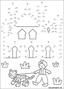 Coloriage Point Par Point Jeu Du Dessin Par Points Colorier Tehtäviä Lapsille