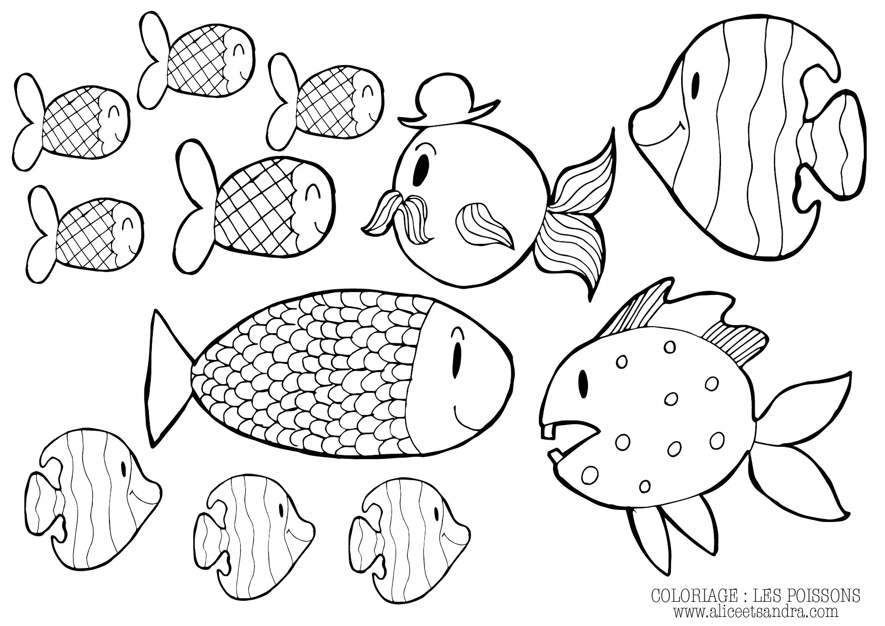 Coloriage Poisson D Avril Gratuit Imprimer Dessins De Poissons D Avril  Imprimer Fantastique En Ligne
