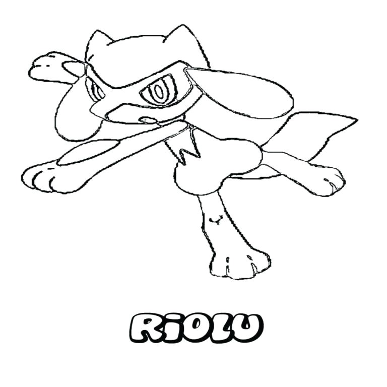 Coloriage Pokemon Riolu 141 Dessins De Coloriage Pokemon A Imprimer Volcanion Mega Jungko
