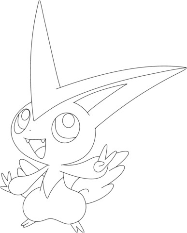 Coloriage Pokemon Victini Coloriage Pokémon Victini