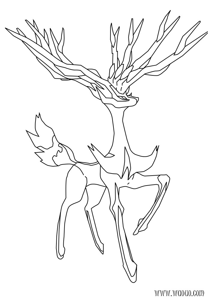 Coloriage Pokemon Xy à Imprimer Coloriage Pokemon X Et Y Xerneas
