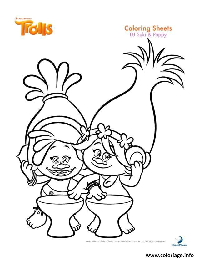 Coloriage Popi Coloriage Dj Suki Poppy Trolls Dessin