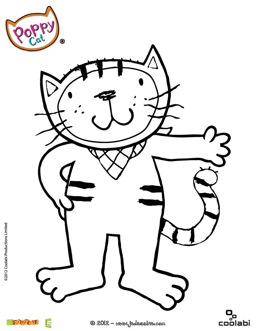 Coloriage Popi Coloriage Poppy Cat Coloriages Coloriage   Imprimer Gratuit Fr