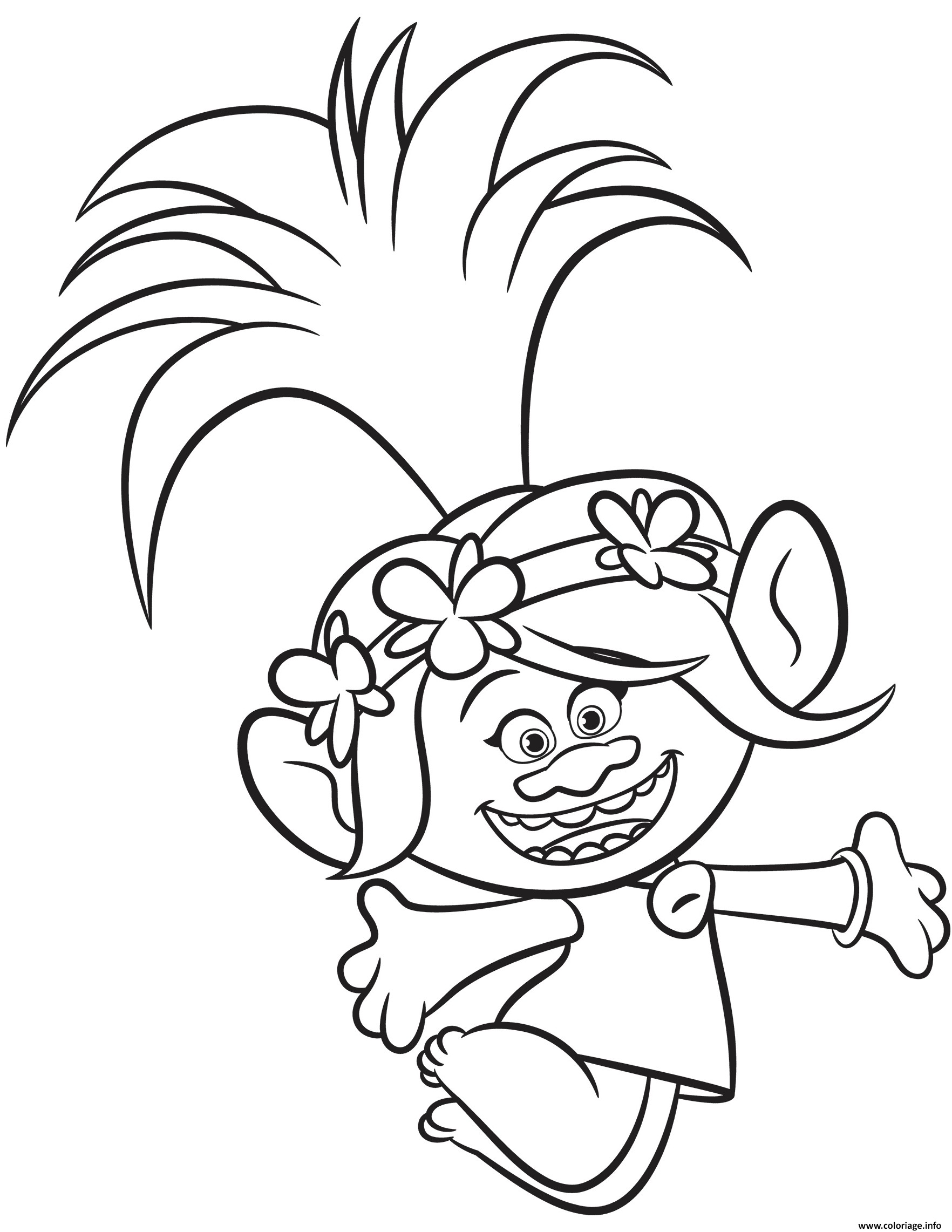 Coloriage Popi Coloriage Poppy From Trolls 2 Dessin