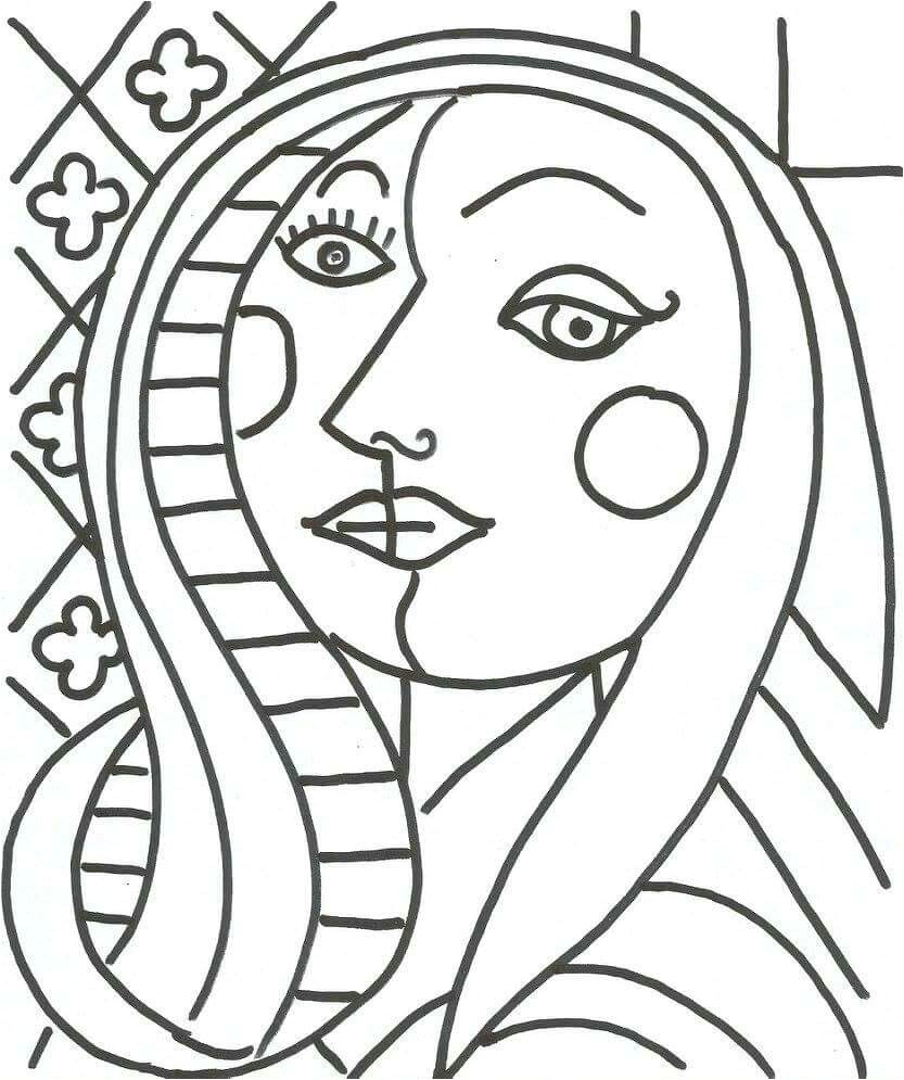 Coloriage Portrait Picasso Pin by Nihal KaradaÅ On Sanat Etkinlikleri Pinterest