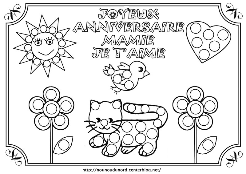 Coloriage Prénom à Imprimer Gratuit Anniversaire Mamie Coloriage Pour Gommettes Dipl´me
