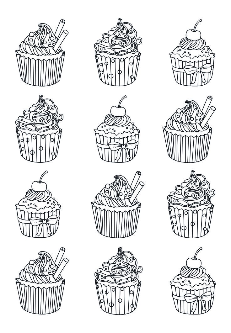 Coloriage Prénom Gratuit 24 Best Cup Cakes Coloring Pages Images On Pinterest