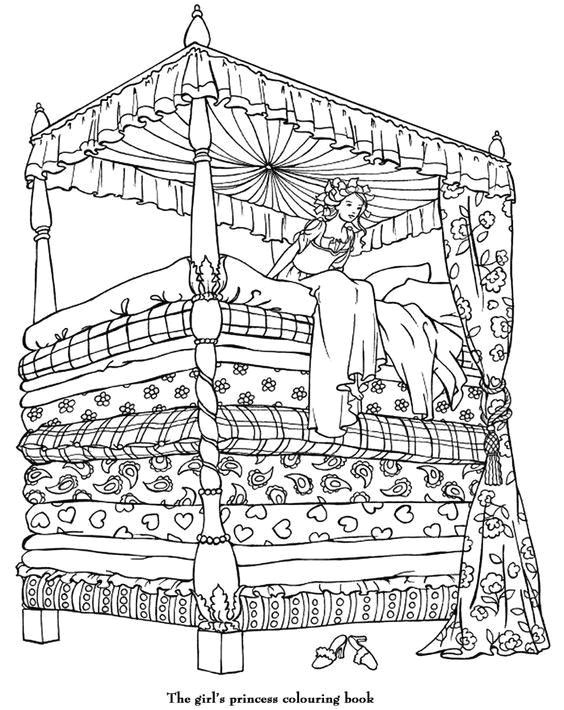 Coloriage Princesse Au Petit Pois 177 Best Th¨me Des Contes Images On Pinterest