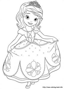 Coloriage Princesse sophia ìì¹ ê³µë¶ ì¼ì공주