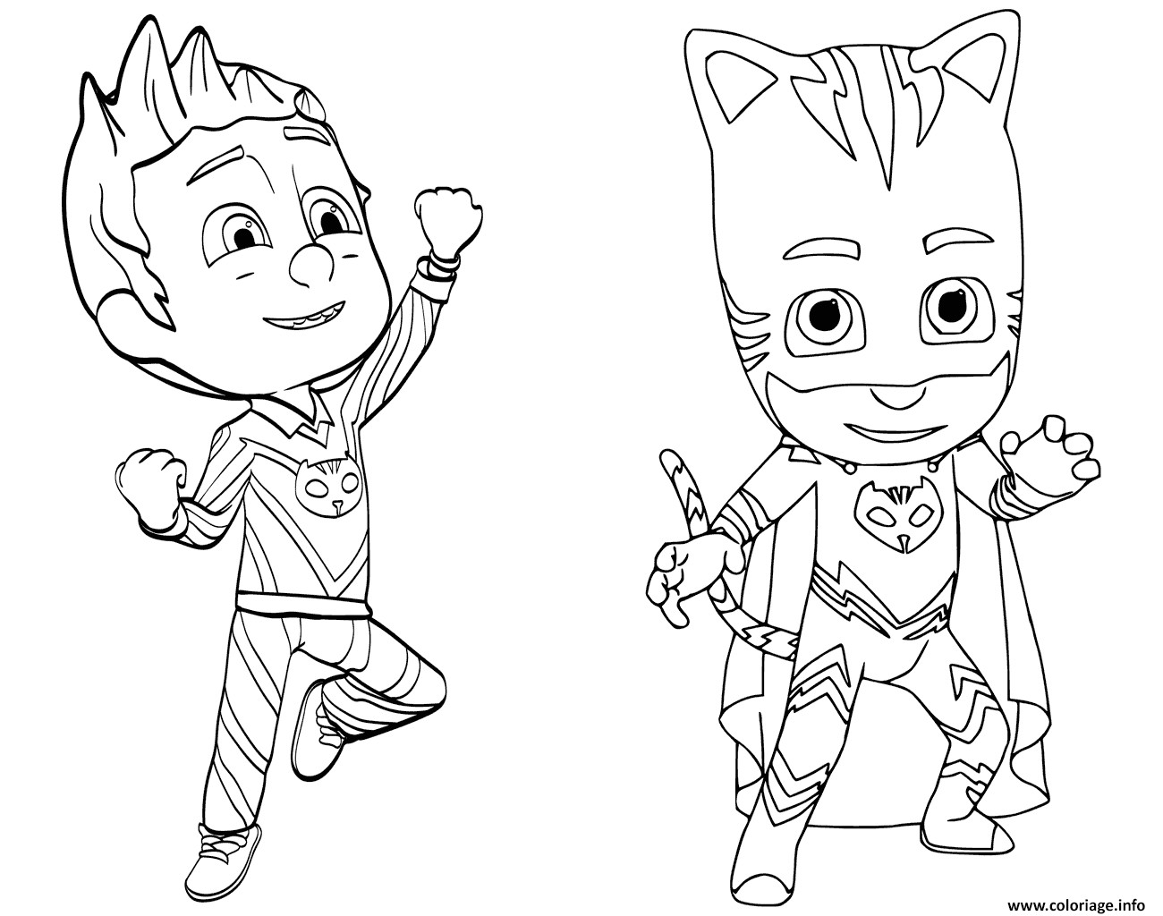 Coloriage Pyjamasque Coloriage Pajama Hero Connor Est Yoyo De Pyjamasques Jecolorie