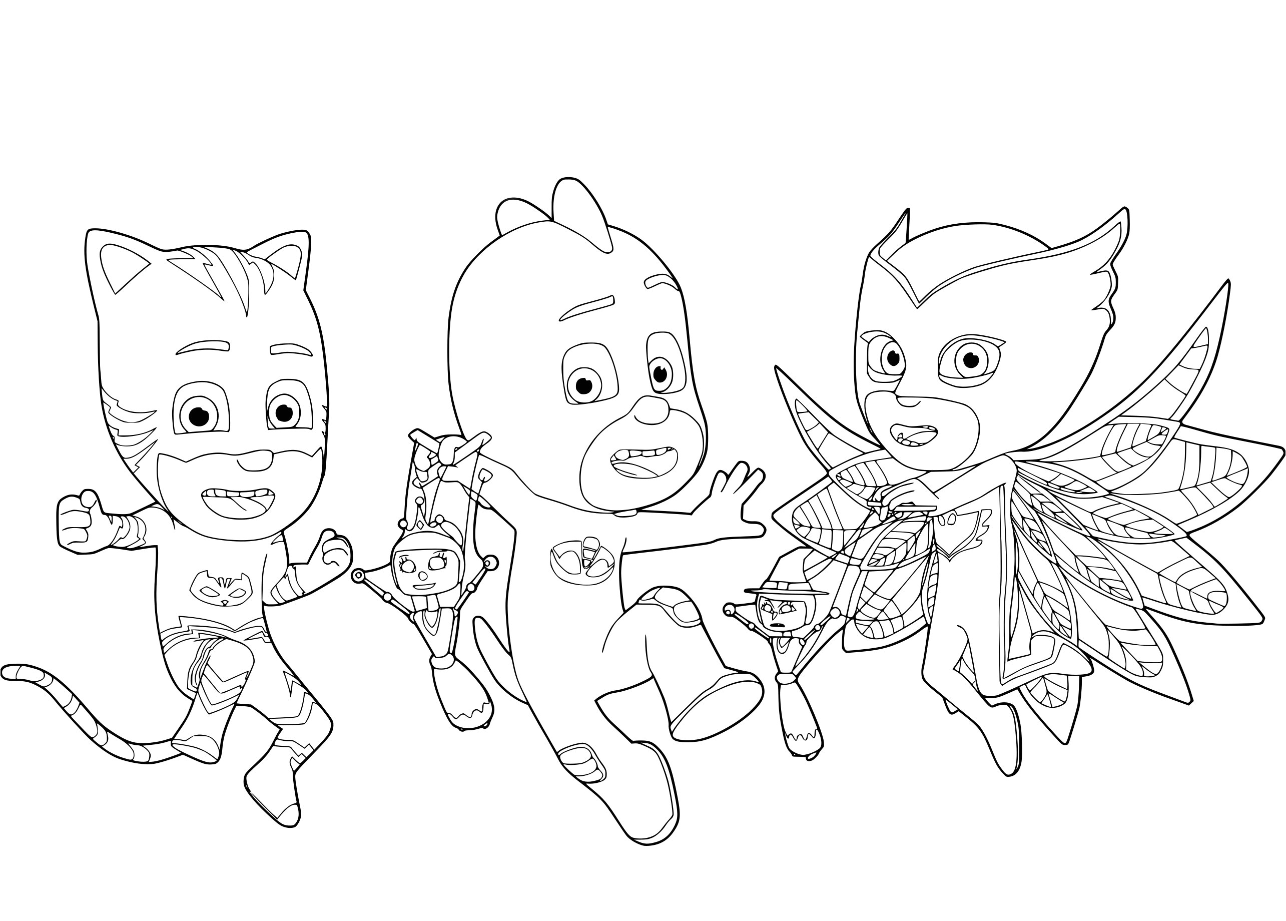 Coloriage Pyjamasque Coloriage Pyjamasques Dessin   Imprimer Sur Coloriages Fo