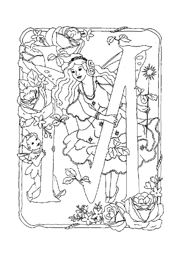 Coloriage Relief Coloriage Alphabet Fee M Sur Hugolescargot Hugolescargot