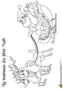 Coloriage Rennes Traineau Coloriage Traineau Du Pere Noel Avec Deux Rennes Sur Hugolescargot