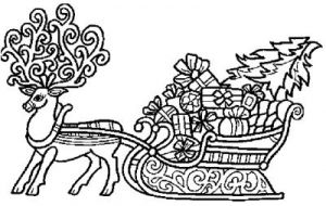 Coloriage Rennes Traineau Coloriages Traineau Du Pere Noel Page 1 Noel