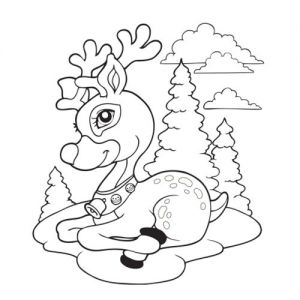 Coloriage Rennes Traineau La Jolie Renne Du P¨re No L En Coloriage Imprimer Magicmaman