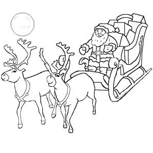 Coloriage Rennes Traineau Le Traineau Du P¨re No L Coloriages De No L Imprimer