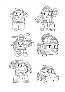Coloriage Robot Car Poli à Imprimer Coloriage Robocar Poli